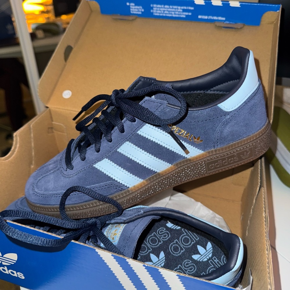 Adidas Blue Suede Sneakers